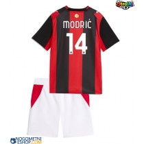 Otroški Nogometni dresi AC Milan Luka Modric #14 Domači 2026-27 Kratek Rokav (+ Kratke hlače)